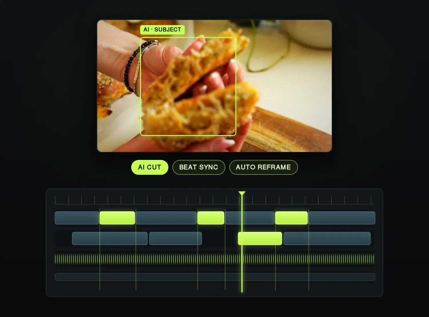 AI editing timeline