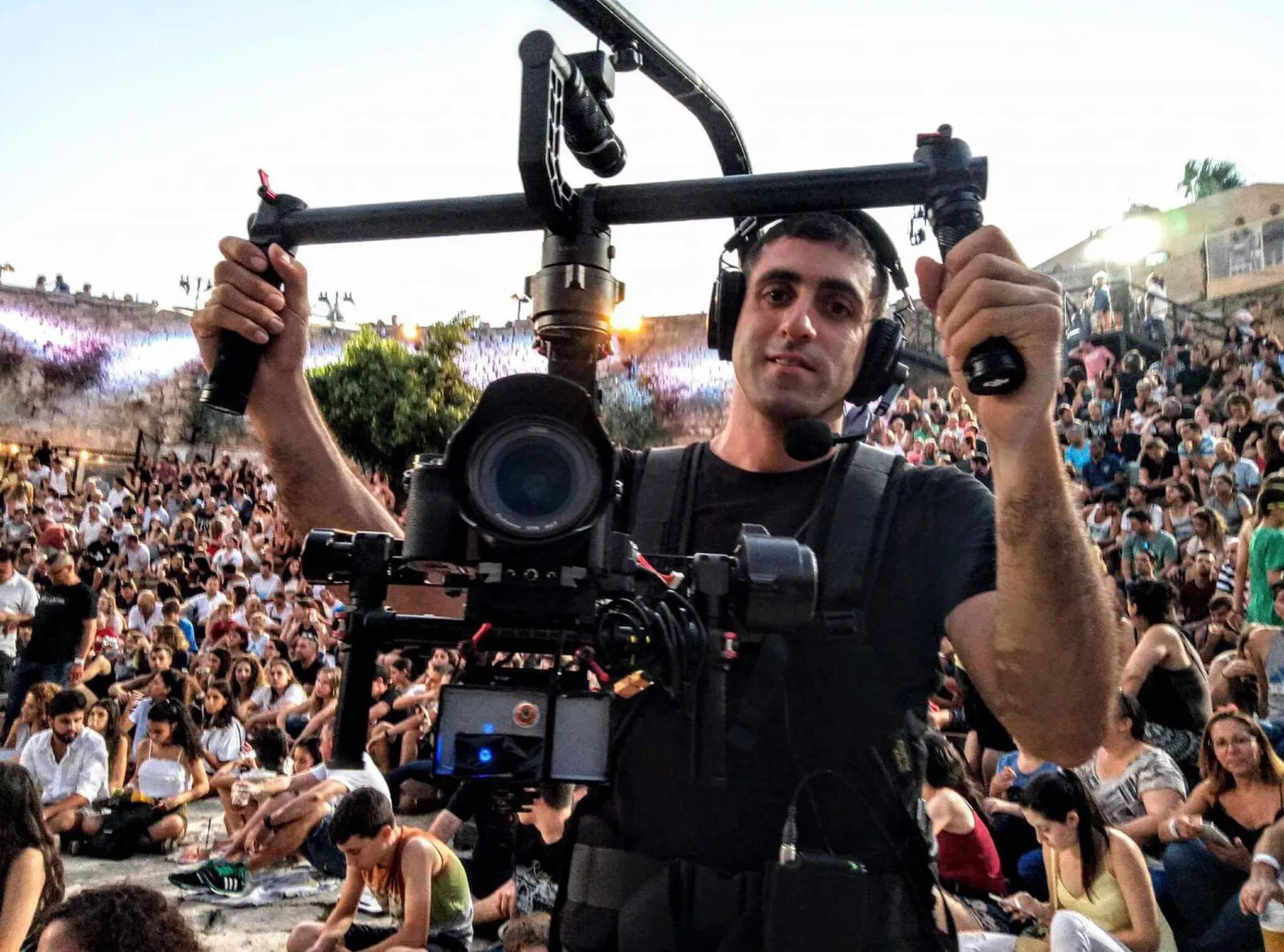 Matan filming a live event